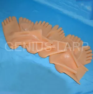 Latex Skin Toe Socks rubber 5 toes sock Unisex Socks Unique New Skin Toe SIZE S - Picture 1 of 1
