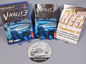 V-Rally 3 PS2 PlayStation 2 Pegi 3 Juego Con Póster Juego Stuntman FREEPOST en Reino Unido - Imagen 1 de 13