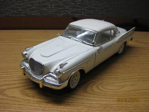 1/18 1957 STUDEBAKER GOLD(EN) HAWK, IN WHITE, BY ANSON , NO BOX - Picture 1 of 19