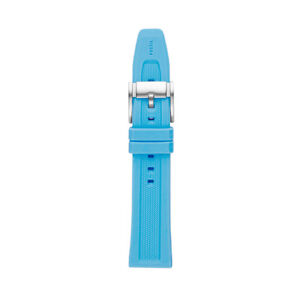 NEW FOSSIL POWDER BLUE 20MM SILICONE WATCH BAND,STRAP+SILVER BUCKLE,S201005