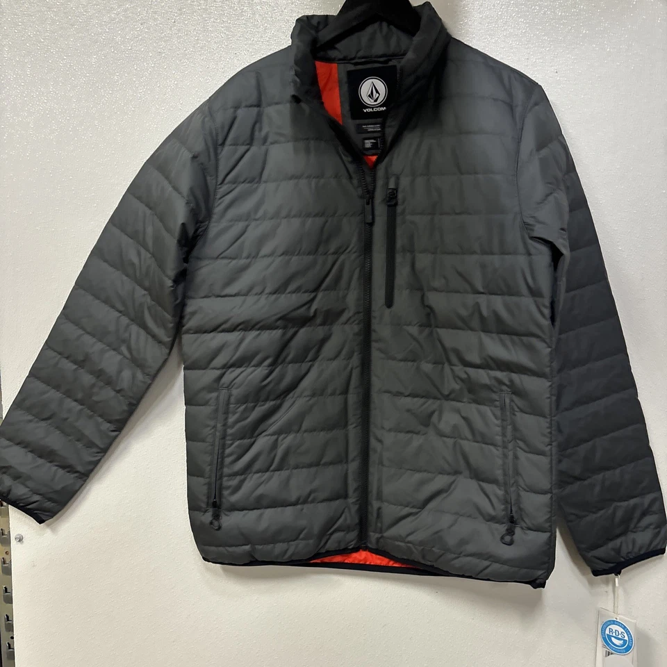 Volcom Puff Puff Give Gray Orange Jacket Men’s Size Medium #5N2A - Image 1 of 4