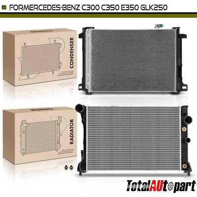 Radiator & AC Condenser Cooling Kit for Mercedes-Benz C300 C350 E250 GLK250 E350 - Image 1 of 4