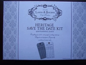 Laker & Bourne Heritage 'Save The Date' Kit Gorgeous Wedding Stationery#G - Picture 1 of 3