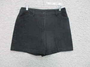 Jones New York Shorts 8 Womens Regular Size Black Twill Sport Chino Pockets Dark - Picture 1 of 10