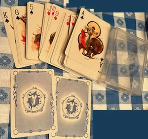 Vintage Bullfighting themed Playing Cards in plastic box Mexico made - Picture 1 of 1