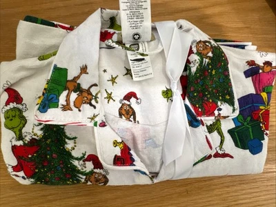 Pottery Barn Teen adult grinch & Max Christmas pajama top XXS Flannel - Image 1 of 4