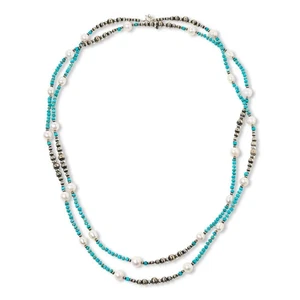 Chaco Canyon 60" Dornröschen Türkis Navajo Perlenkette HSN $399 - Bild 1 von 3