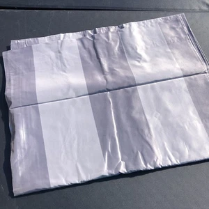 Restoration Hardware Pavilion Stripes Fog Grey Curtain Panel 100% Silk 51" x 84" - Picture 1 of 6