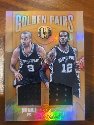 2016-17 Panini Gold Standard Golden Pairs Tony Parker/LaMarcus Aldridge 09/49 - Image 1 of 2