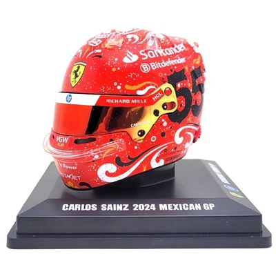 Casco 2024 Carlos Sainz Scuderia Ferrari HP Mexico GP - 1/5 LookSmart Models - Immagine 1 di 4