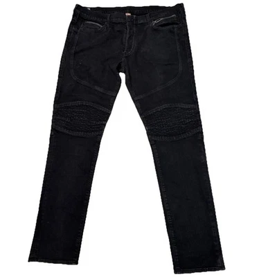 True Religion Jeans Women’s 42 Black Denim Pants Geno Relaxed Slim - Image 1 of 4