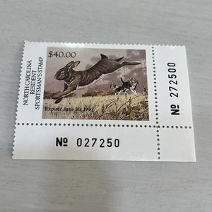 North Carolina 1989 Resident sportsman Hunting stamp $40 MNH - Picture 1 of 2