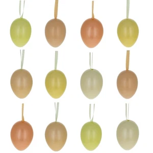 Beutel mit 12 pastellgelben Farben Kunststoff Osterei Ornamente 2,35 Zoll - Bild 1 von 3
