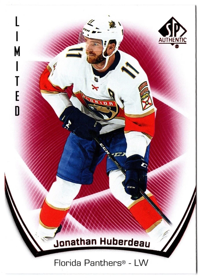 2021-22 Upper Deck SP Authentic Limited Red JONATHAN HUBERDEAU #2 Florida UD - Image 1 of 1