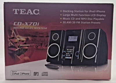 Teac CD-X70i CD Player & iPod Dock System | Stereo Speakers | New Sealed - Image 1 of 4