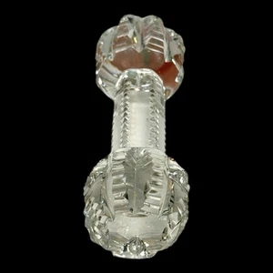 Antique 3.5" American Brilliant Cut Glass Knife Rest Sawtooth Multi-Faceted ABP - Picture 1 of 9