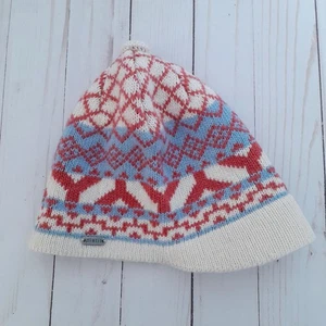 Pistil Damen Mariko Lammwollmischung Strick Beanie Mütze Cap Creme Rosa Blau - Bild 1 von 9