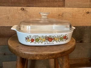 VTG Corning Ware-A-10-B - Spice Of Life - Le Romarin 9.7x9.75x2" Casserole w/lid - Picture 1 of 12