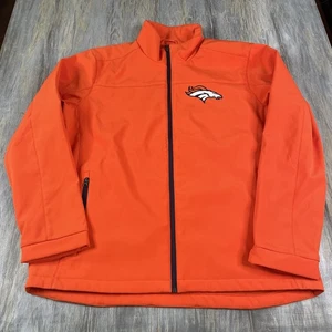 Denver Broncos Jacket Mens XL Full Zip NFL Long Sleeve Orange Coat Football - Picture 1 of 5