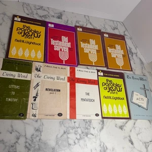 Living Word Bible Study Lot Parables Pentateuch Acts Revelation Timothy Survey - Picture 1 of 12