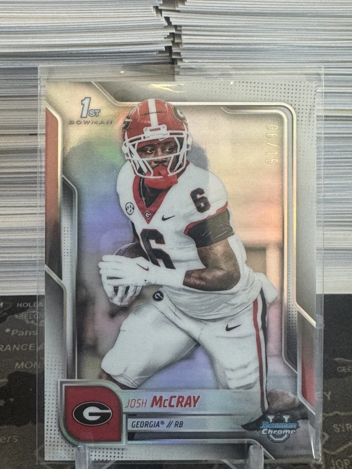 Bowman Chrome University Josh McCray UGA 2025 refractor blanco/15 Foto 1 de 1