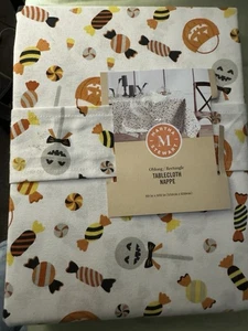 MARTHA STEWART Tablecloth Halloween Candy Party Candy Buckets 60”x 102” NWT - Picture 1 of 6
