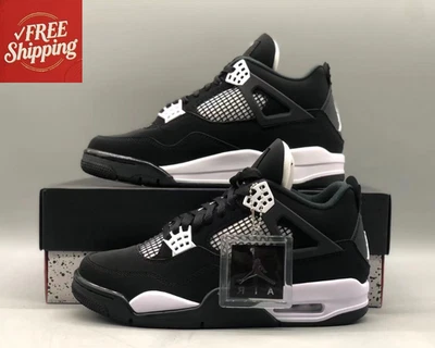 Zapatos de baloncesto Jordan 4 retro "White Thunder" de caña media para hombre talla 7-12 Foto 1 de 4