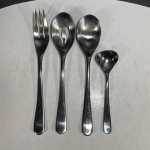 Yamazaki Aquatique 4 Piece Hostess Set Haataja Stainless Flatware Spoons Fork - Picture 1 of 4