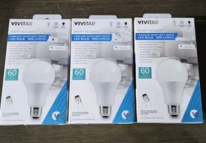 3 Vivitar Smart Security LED  Light Bulb 800 Lumen Works With ALEXA NEW - Picture 1 of 7