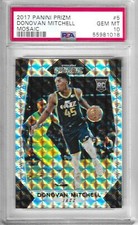 Donovan Mitchell PSA 10 GEM MINT 2017-18 Panini Prizm Mosaic RC #5 Cavs