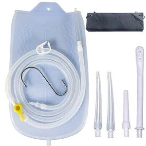 Silicone Enema Kit 2L w/6.3ft Long Silicone Hose for Colon Detox Cleanse Enemas - Picture 1 of 6