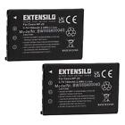 2 Batteries pour Casio Exilim EX-Z8 SX-S770 700mAh