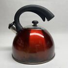 Vintage Red Stainless Steel Teapot/Tea Kettle  By Creative Home Pre-Owned