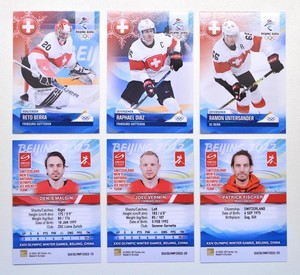 2022 BY cards Beijing Olympics Ice Hockey Team Switzerland Pick a Player Card