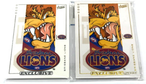 2002 SELECT AFL EXCLUSIVE +AFL SPX CARD BASE CARD TEAM SET x 2-BRISBANE(14+14)