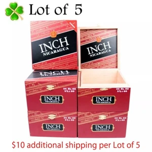 Lot of 5 Inch Nicaragua No. 60 Empty Wood Cigar Box 7" x 6.75" x 4.25" - Picture 1 of 12