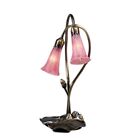 Meyda Lighting 16'H Pink Pond Lily 2 Lt Accent Lamp - 14110