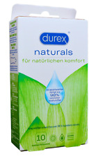 Durex Naturals 10Stk Kondome mit Gleitmittel auf Basis natürlicher Inhaltsstoffe
