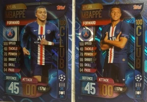 2019/20 topps UEFA Match Attax 100 CLUB Card CLU 9 KYLIAN MBAPPE  2 Variant Lot - Picture 1 of 1