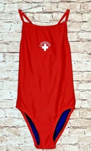 NWT Lifeguard One Piece Red Swimsuit Size 30, XS - Picture 1 of 8