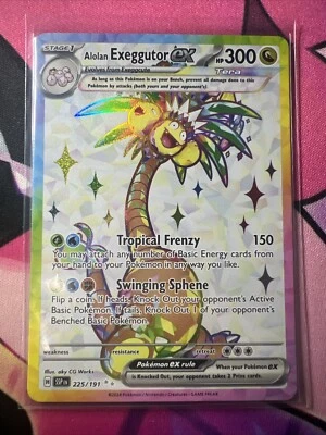 Alolan Exeggutor ex 225/191 Pokemon Sv08: Surging Sparks Holo - Image 1 of 2