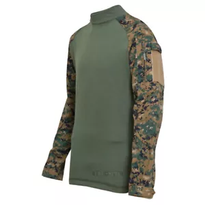 Tru-Spec TRU Combat Shirt 65/35 P/C RS WOODLAND DIGITAL/OLIVE DRAB - Picture 1 of 1