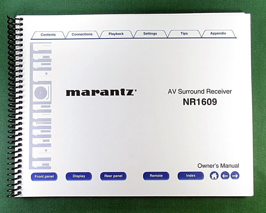 Marantz NR1609 Instruction Manual: 289 Full Color Pages & Protective Covers! - Image 1 of 1