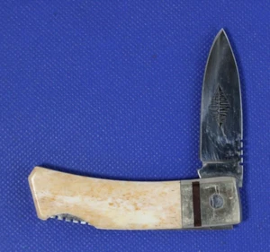 Vintage Precise Mountain Shadow Bone Griff Lockback, NOS - Bild 1 von 2