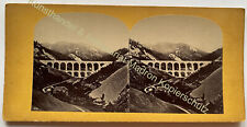 orig. Stereo Foto Fotografie um 1865 Semmering Österreich Brücke