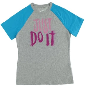 Nike Girls Graphic T-Shirt, Short Sleeve Youth Cotton Tee Shirt, Medium - Picture 1 of 28