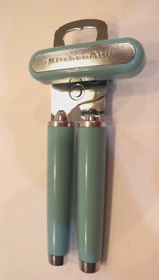 KitchenAid Classic Multifunction Can Bottle Opener Manual Hand Aqua Sky - Image 1 of 4