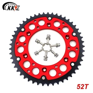 Piñón híbrido trasero rojo KKE 52T apto para Honda CR125R 250R CRF250R CRF450R 2002-2024 - Imagen 1 de 12