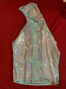 Girls Raincoat Glitter Sparkling Jacket Button Up Brand New Overstock - Picture 1 of 4