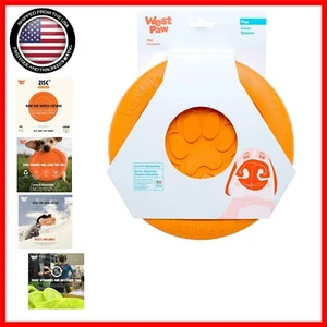 Zogoflex Large Dog Flying Disc - Aerodynamic Fetch Toy & Travel Bowl, Tangerine - Picture 1 of 7